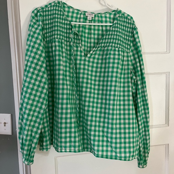 Gingham J. Crew Blouse - Picture 1 of 2
